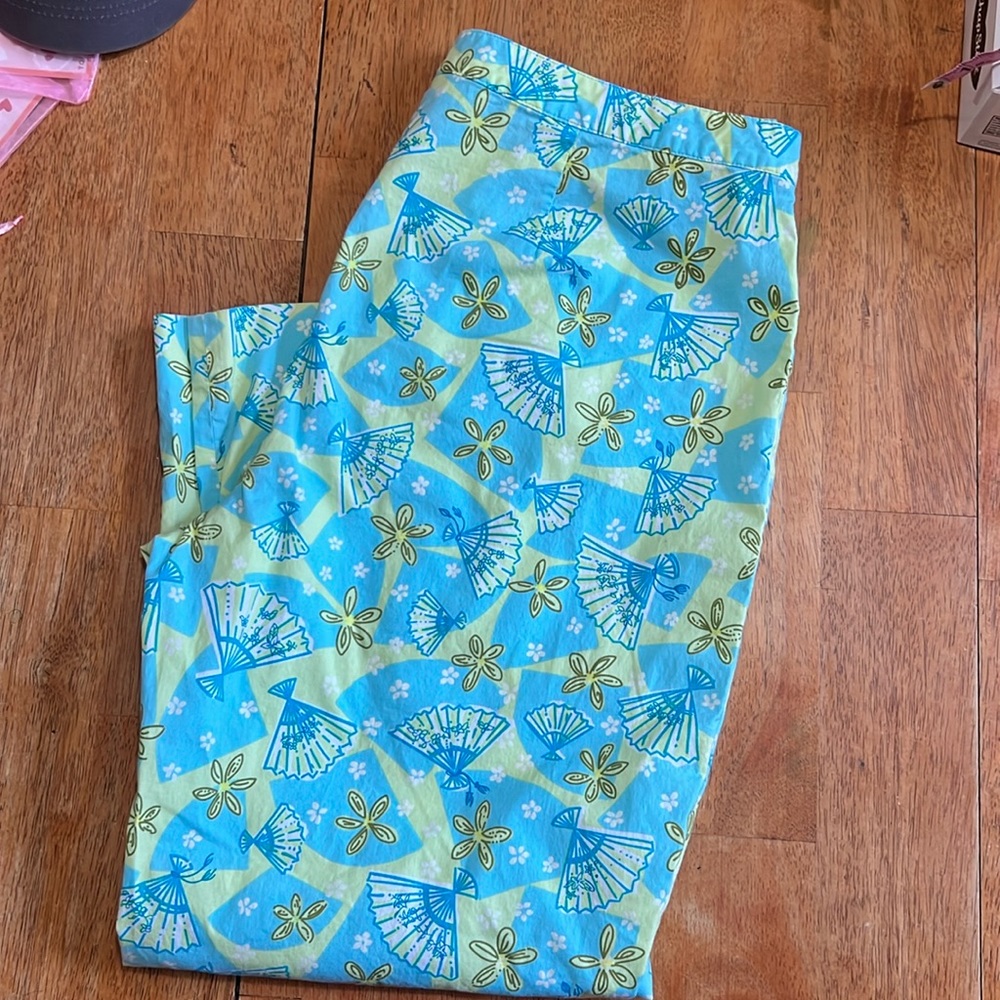 Lilly Pulitzer lightweight cotton blend cropped pants